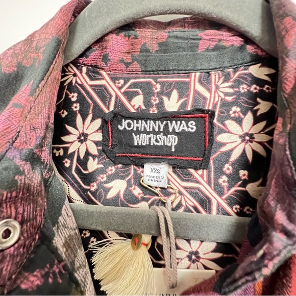 NWT - JOHNNY WAS Mulberry Rose Floral Print / Plaid Mix Up Shirt Sz XXS. - Picture 6 of 11